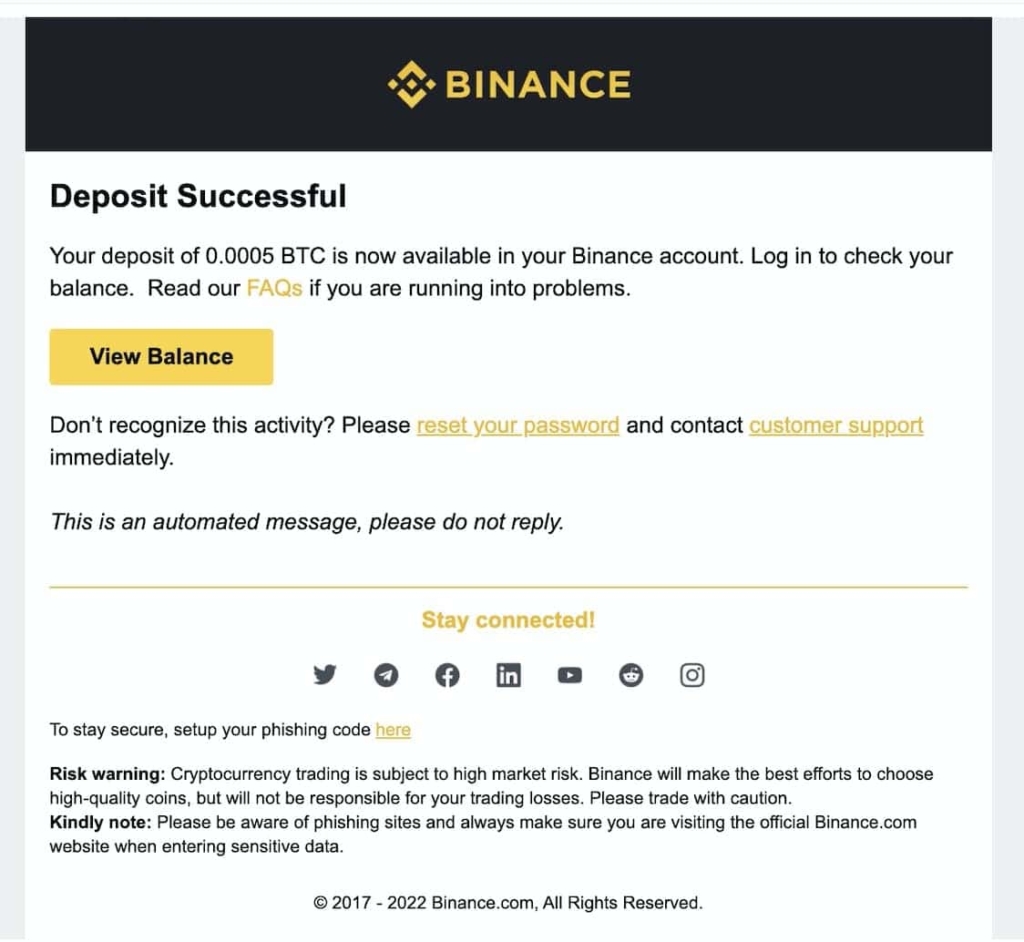 Coincheck（コインチェック）のビットコインをBINANCE（バイナンス）に入金・送金する方法