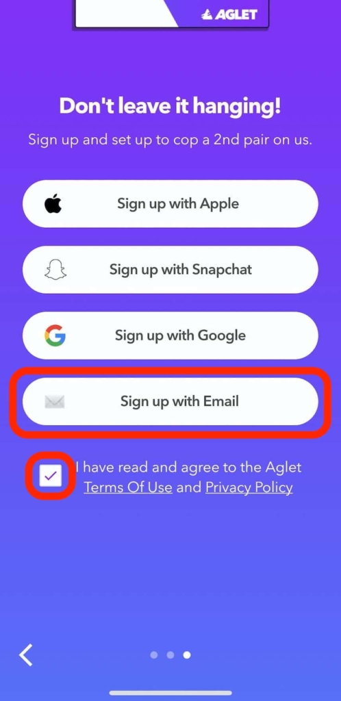 Aglet（アグレット）アプリの始め方、ユーザー登録方法