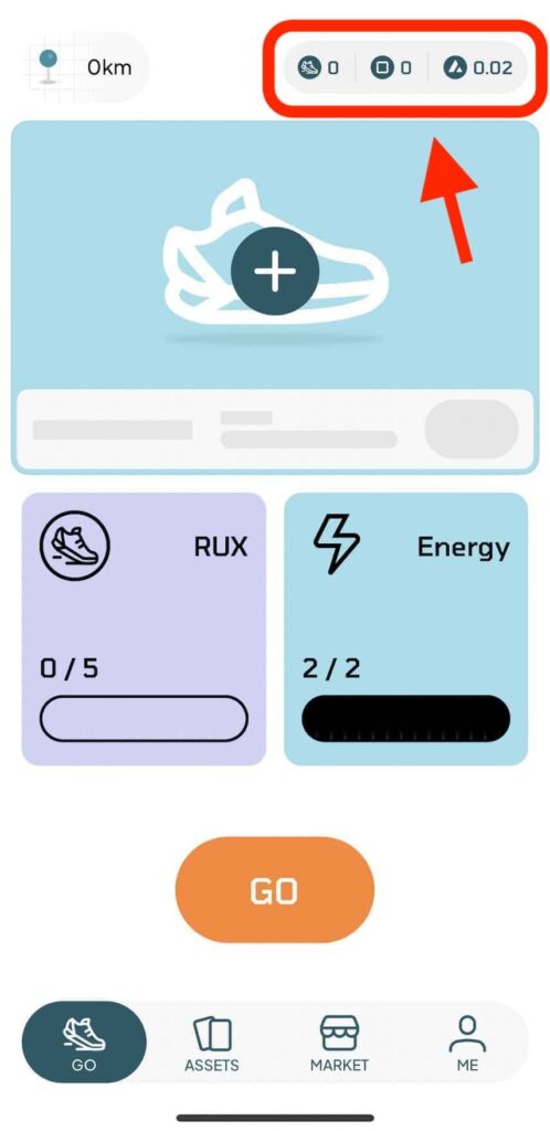 【スマホアプリ】RunBlox（ランブロックス）のWallet（ウォレット）アドレスの確認方法